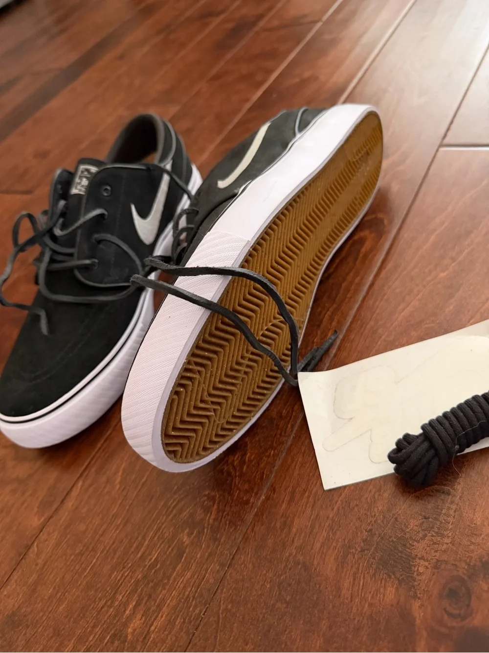 Nike Stefan Janoski Black and White Skate Sneakers